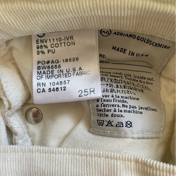 AG the Stilt corduroy jean size 25 - Picture 10 of 12